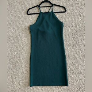 Emerald Green Halter Mini Dress